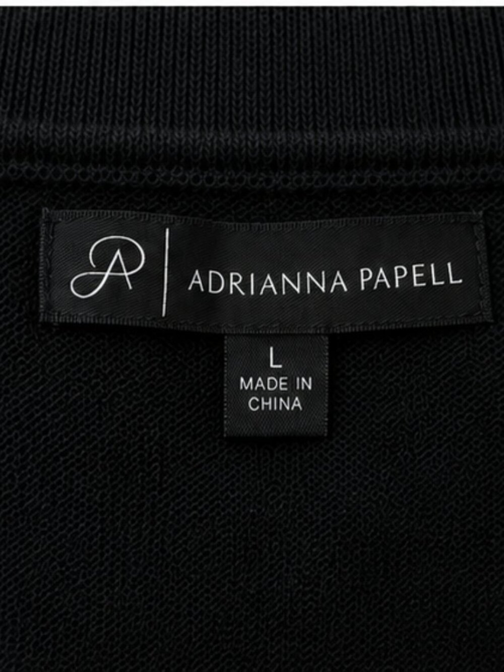 Adrianna Papell Black Pearl-Embellished Puff Sleeve Sweater, size L - Picture 7 of 7